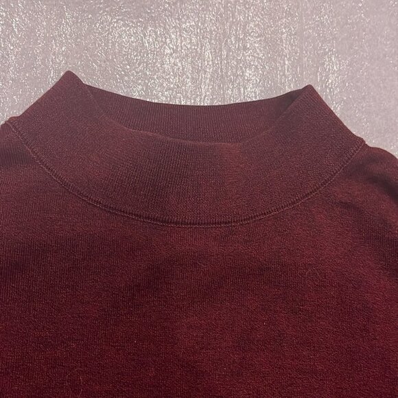 [XL] VTG St Croix Sweater Mens Burgundy Pullover Ribbed Knit Long Sleeve Stretch - Picture 4 of 5